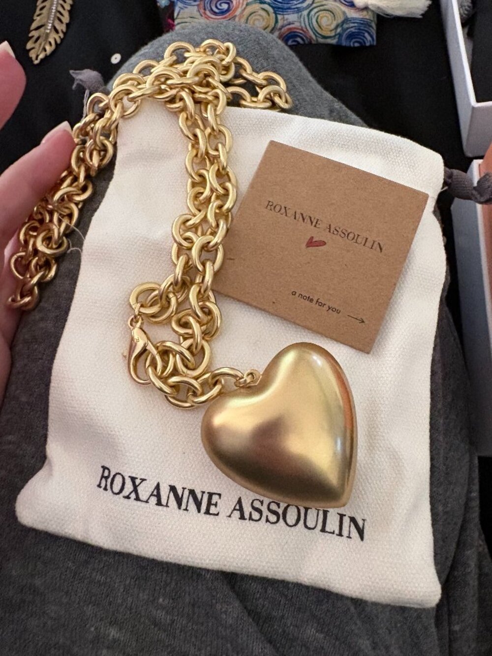 Roxanne Assoulin Puffy Heart Gold